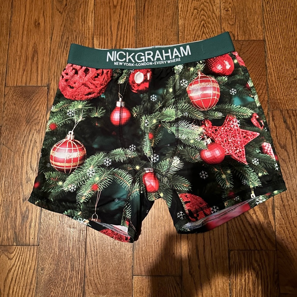 Nickgraham Christmas Brief Boxers Men Small